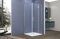 Box doccia 2 lati 80x120 cm fisso + porta un battente H200 cm cristallo 6mm profilo SATINATO PIPPO