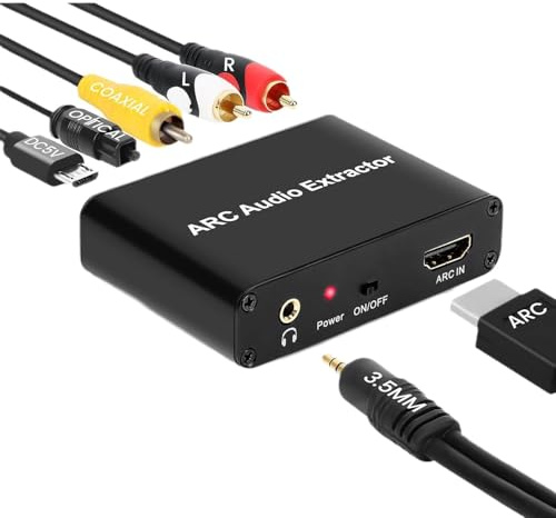 HDMI ARC 3.5mm Converter Adapter Audio Extractor Digital DAC to RCA Coax SPDIF Output