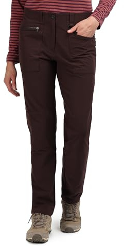 Rohan Women's Stretch Bags Walking Trousers, Ladies Outdoor Pants, Hiking, Trekking Pants, Packable & Crease Resistant with UPF 40+ UV Sun Protection - Darkest Plum, 14 Short