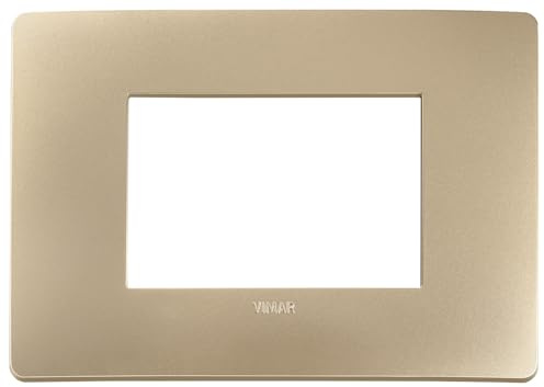 Vimar 14653U.31 Plana Up placca 3 mod centrali 12.3x8.6x0.97cm, champagne
