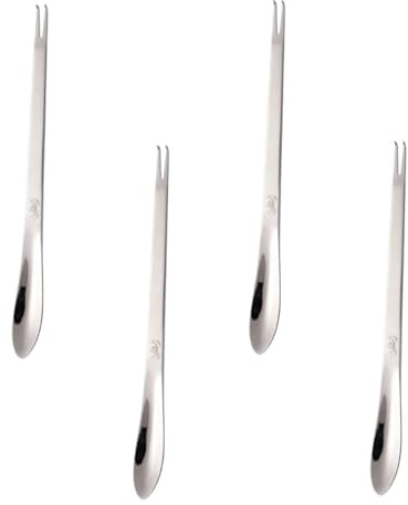 GRIRIW 4 pezzi Forchette in Acciaio 304 per Granchio e Aragosta Strumenti Resistenti per Aprire Crostacei Utensili Essenziali per Frutti di Mare 4 pezzi