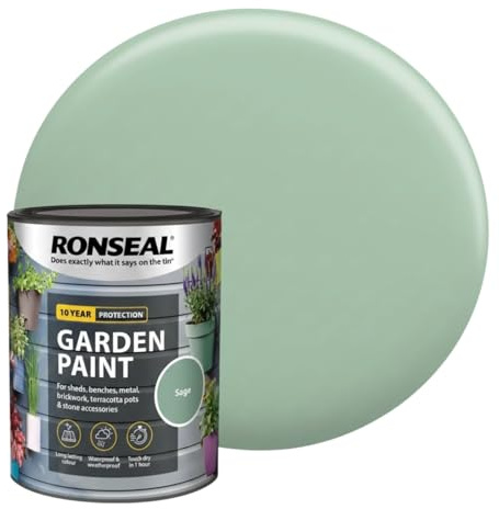 Milena Sage Garden Paint 250ml, Water Based Wooden Paints, Fast Drying Matt Finish, Long Lasting Fade Resistance Fence Paint, DIY Colour for Brick, Flower Pots (Sage, 250 M L)