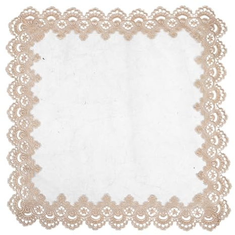 Lurrose European Style Lace Tv Dust Cover for Flat Screen Television Wall Mounted Display Protector Indoor Home Living Use
