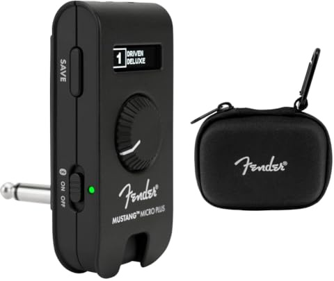 Fender Mustang Micro Plus Amplificador de Auriculares, con Estuche Fender