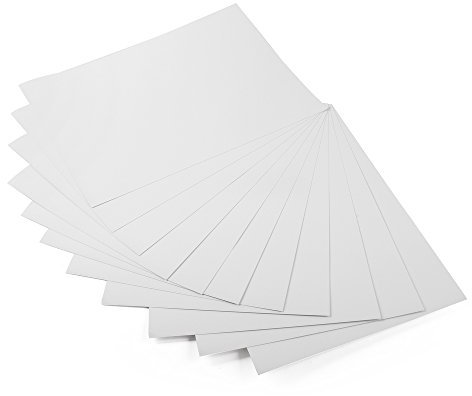 ewtshop® Fotokarton, Bastelkarton weiß, 50 Blatt, DIN A4, hochwertige Qualität, 300 g/m²
