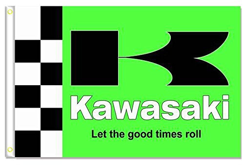homeking Kawasaki bandera Banner 3 x 5ft 100% poliéster