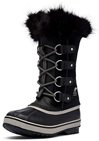 Sorel Joan Of Arctic Boot WP, Stivali da Neve Invernali, Unisex - Bambini e ragazzi, Black/Dove 2023, 32 EU
