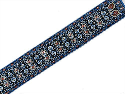 Melody Jane Puppenhaus Gewebt Läufer Teppich Blau Beige Red 1:12 Bodenbelag