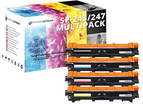 schneiderprintware 4 Toner | 35% höhere Reichweite | kompatibel TN-243 TN-247 für Brother DCP-L3510CDW L3550CDW HL-L3210CW 3230CDW 3270CDW MFC-L3710CW 3730CDN 3750CDW