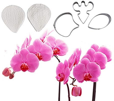 AK ART KITCHENWARE Ausstechformen für Fondant, Blumendekoration, aus Silikon, Orchidee