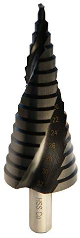 STROTON M35 Cobalt Stufenbohrer (4–32 mm/15 Stufen) für Edelstahl und Hard Metall,Professional Hss Kegelbohrer Schälbohrer Stahl.