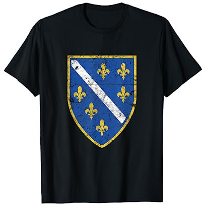 Bosnien Wappen Grunge Flagge Bosnia Geschenk T-Shirt