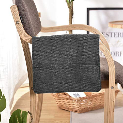 Sofa Armlehne Organizer Sofatasche Großer TV-Fernbedienungshalter, Rutschfeste Sofa-Armlehne, Betttasche, Leinen Stuhl Aufbewahrungstasche mit 4 Taschen für Zeitschriften, Bücher, Handy, iPad