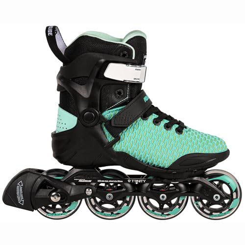 Powerslide Inline Skates Phuzion Xenon Arctic 80, in Schwarz/Grün für Damen, 80mm/83A Rollen, ABEC 7 Pro Kugellager, Art. nr.: 940678
