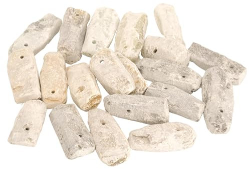 artdee® Speckstein Amulettsteine mit Loch (20 Stück) – handgefertigte Schmuckanhänger aus Speckstein Rohling selbst gestalten Halsschmuck selbst Machen Specksteine