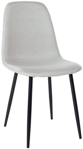 CLP Esszimmerstuhl Napier I Samt I Stoff I Kunstleder I Mit Bodenschonern, Farbe:Creme, Material:Stoff
