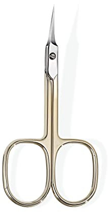 BNG Nagelhautschere Extra Fein Scharfe Hautschere, Gebogene Kutikula Hautscheren Profi Nagelschere aus Edelstahl, Pediküre Maniküre Nagelhautentferner Nagelkunst Schneidewerkzeug, Gold