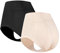 SUIUOI 2 STÜCKE Frauen Butt Lifter Fake Ass Gepolsterte Höschen, Schlanker Body Shaper Latex Pad Taille Cincher Gürtel Bauchkontrolle Tanga Höschen Kontrollhöschen Unterwäsche Shapewear