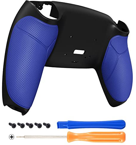 eXtremeRate Gummierter Griff Rückseite Hülle Case Gehäuse für ps5 Controller eXtremeRate Rise/RISE4 Remap Paddles Kit-Berliner Blau