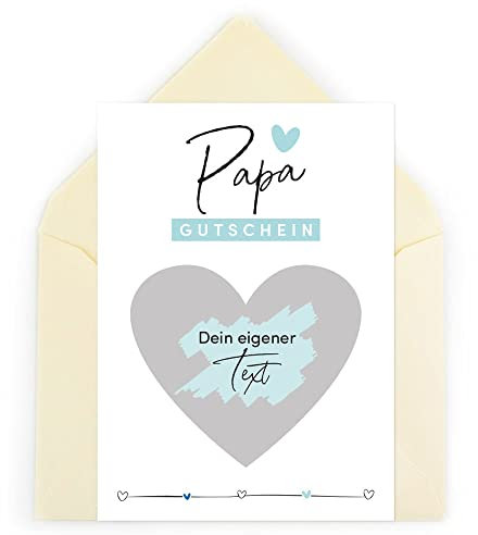 Himmelsflüsterer - Gutschein Rubbelkarte zum selber beschriften | Papa Geschenk Geburtstag | Vatertagsgeschenk | inkl. Briefumschlag | Geschenke für Papa | Persönliche Überraschungskarte | DIN A6