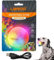 LaRoo LED Hundeball, Bunter Hundespielzeug Silikon Leuchtendes mit USB Wiederaufladbarem, Ø6.2cm Wasserdicht Glühen in der Dunkelheit Wurfspiel Ball für Groß Hunde (Bunter LED Hundeball)