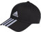 adidas Unisex 3-Stripes Cotton Twill Baseball Cap, Black/White, XXS