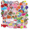 50Pcs Cute Sweets Aufkleber, bunte Leckereien Süßigkeiten Aufkleber für Kinder Mädchen, Cartoon Lollipop Schokolade Eiscreme CupCake Aufkleber