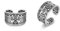 Filigran Ohrstulpe Sterlingsilber Keltischer Knoten Ohrclips Nicht durchdringend Knorpelohrringe Boho Schmuck Geschenke für Frauen