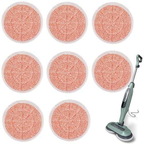 Pads for Shark Steam Scrub Mop: Fit for Shark S7001 s7020 s7000amz s7000 s7001tgt s7201 s8201 S7005 s8001 Series Rotating Steam Scrubber,Scrub Sanitize at The Same,Round Scrubbing Mop Replacement Pad