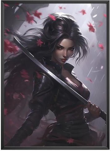 MJ-Graphics - Poster Meisterin der Dolche - Anime Gaming Poster Schwetmeister Kriegerin | Wandbild Din A3 im Skinart Design mit 300g dickem Posterpapier - FineArt Kunstdruck ohne Bilderrahmen