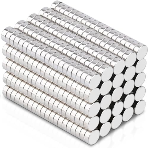 FPMYB 500 Stück Neodym Magnete Stark 4x1.5mm, Neodym Magnete Extra Stark Magnete Klein Rund Mini Magnete für Magnettafel, Kühlschrank, Whiteboard, Fotos, Pinnwand, Büro