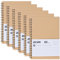 ZCZN A5 Cahier à Spirale Kraft 60 Feuillets par Bloc，Lot of 6 Blocs Carnet de Notes à Spirale Reliure Double Spirale，80 g/m²，Bloc Note Carnet Dessin，120 Pages Lignées Notebook