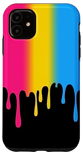 Pan Pride LGBT+ Bunter tropfender Regenbogen Pansexual Hülle für iPhone 11