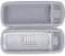 Lebakort Hard Case Compatible with JBL Flip 7 Flip 6 Flip 5 Flip 4 Waterproof Portable Bluetooth Wireless Speaker (Off White Case)