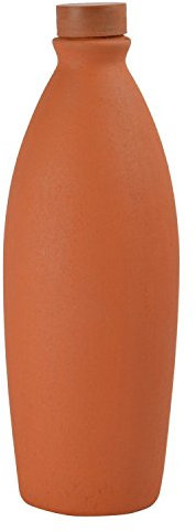 KRISHANA EXPORT STORE Earthen Essence Bouteille d'eau en terre cuite 1000 ml (marron) argile