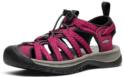 KEEN Damen Whisper Sandalen, Beaujolais/Black, 43 EU