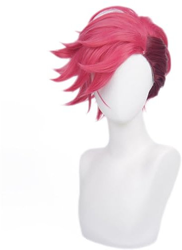 RiRaku Anime Cosplay Perücke Vi Short Red Halloween Kostüm Cosplay Perücke,Für Party Karneval Weihnachten