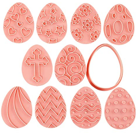 Keksformen aus der Oster-Serie, 10 Stück, Material Keksformen, Push-Typ, Haushaltsbacken, Ausstechformen für Kinder, Ausstechformen für Kinder