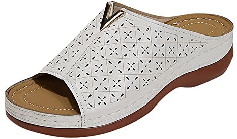 Sandali Donna Comodi Pianta Larga Sabot Donna Estivi Ciabatte Uomo Estive da Casa Sandali Donna Tacco Infradito Donna Eleganti con Zeppa Ciabatte Estive con Zeppa Donna