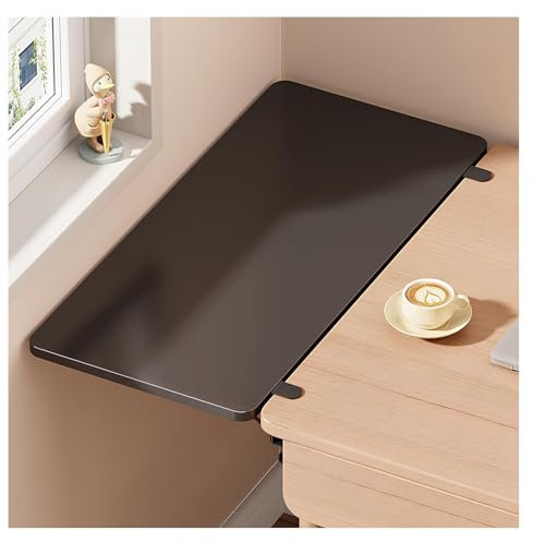 Schreibtisch-Erweiterungsfach, Faltbare Tastaturablage, Multifunktional Schwebender Klapptisch, Ergonomische, Stanzfreie Klemm-Auf-Schreibtisch-Erweiterung, For Zuhause Und Das Büro(Black,70*20cm/27.6