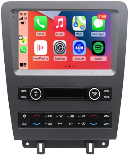 QLED 8 Core für Ford Mustang Radio Upgrade 2010 2011 2012 2013 2014, Touchscreen-Stereoanlage, Carplay Android Auto Ready, OEM-Funktionen, Rückkamera im Lieferumfang enthalten