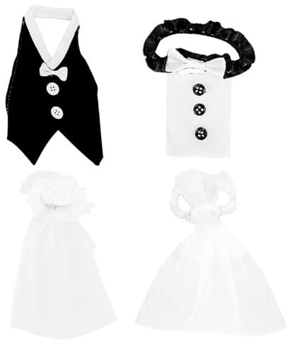 4 pezzi, decorazione per bottiglie di vino, abito da sposa, abito da sposa, decorazione da tavolo, in vetro di champagne, per bottiglie di vino, per matrimoni, decorazioni da tavolo, feste di addio al