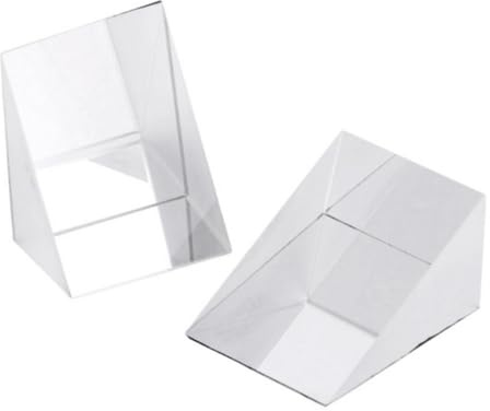 Rechtwinkliges Prisma - Optische Komponenten Glas | Optisches Glas-Dreiecksprisma Für Präzisionsinstrumente, Ausgezeichnete Physikalische Lichtbrechungs- Und Wellenlängenexperimente, (0,39 X 0,39 X 0,