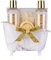 Accentra - COSY MOMENTS Bade- & Duschset in gold - Geschenk Set zur Entspannung für Frauen zum Geburtstag oder Weihnachten - 4-Teiliges Wellness Geschenk- & Pflegeset mit Mini Deko-Badewanne