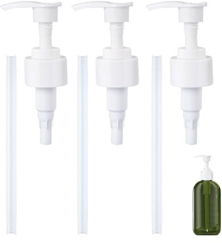 Pompes, 3 Distributeurs de Flacon Pompe Vide de 1 l pour Contenants D'assaisonnement de Liquide Shampooing/Après-Shampoing