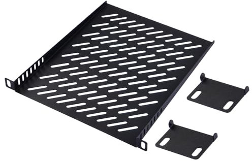 GeeekPi DeskPi RackMate T2 Accessories Rack Shelf, 10 Inch 1U Rack Shelf, Vented Rack Mount Cantilever Compartment for DeskPi RackMate T2 Network Cabinet