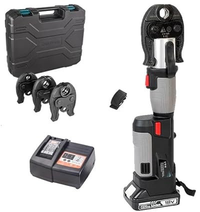 ZKLGS Pinza Crimpatrice, Chiave for Tubi a Presse idraulica con Pinza elettrica Ricaricabile, Strumento di crimpatura idraulica for Tubi a Batteria for Rame Crimpatrice, Multistrato