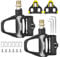 SPD Bicycle Pedals SPD Pedals Click Pedals Non-Slip for MTB/Road Bike/Trekking, Click Pedals Road Bike Ultralight & Waterproof (9/16 Inch Axle) + Cleats Set Included
