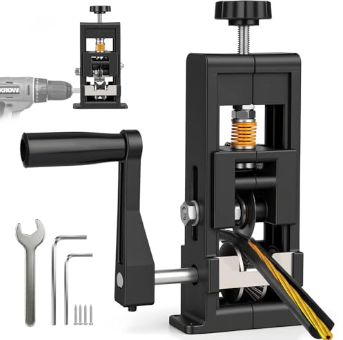Kabelschälmaschine 1–25mm – Abisoliermaschine für Kabel & Drähte, Manuelles Kabelabisoliergerät mit Handkurbel oder Bohrer-Antrieb, robuste Stahl/ABS Bauweise, einstellbare Klingen für Recycling