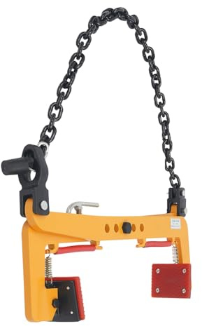 Bordsteinzange 350kg, 17 Inch Versetzzange mit Handgriff, 30-51cm Backenöffnung, Steinheber zum Anheben und Transportieren, Pflastersteinheber für Lagerhäusern Transportanlagen (Gelb)
